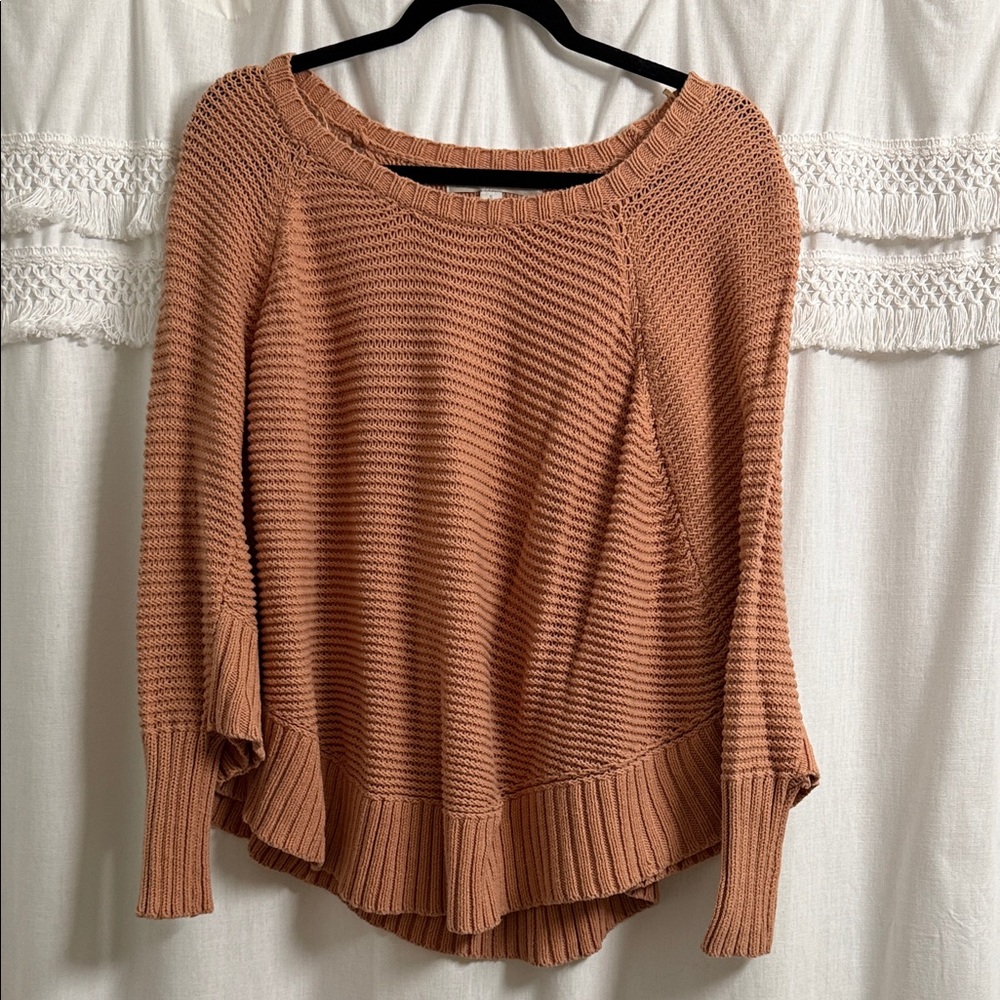 Women's Light Pink Poncho Sweater